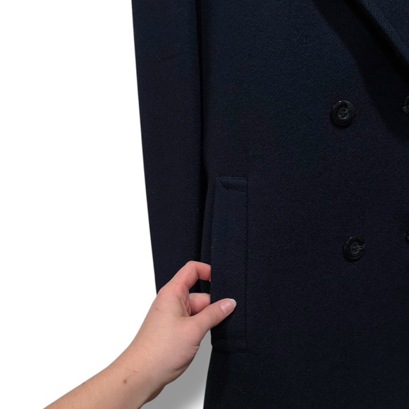 Pendleton Classic Navy Blue 100% Wool Pea Coat Car Coat Blazer Size 18 - Picture 8 of 8